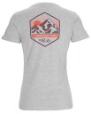 Rab  Stance Mountain Peak Tee Wmns Dame, Ym Grey Marl, 8