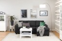 Crazy 3 seters Vendbar L formet Sjeselongsofa i Stoff   Antrasitt