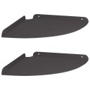 vidaXL Hjørne Flytende Hylle med hylle 2 pcs Svart 30 x 30 x 2 cm