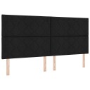  sengegavl diamantblokker design svart 200 cm stoff