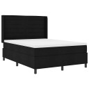  Himmelseng med madrass og LED Svart 140x190 cm Stoff