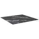  Bordplate svart 60x60 cm 6 mm herdet glass med marmor design