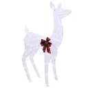 vidaXL 3D Jule Reinsdyr LOVIISA 200 LED-lys Kaldhvit 96 x 40 x 140 cm