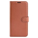 INCOVER Huawei P60 Pro Litchi Skinn Deksel m. Lommebok - Brun