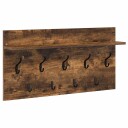  Vegghengt kleshenger Røkt eik 80 x 40 x 12 cm Konstruert tre