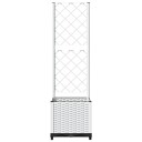 vidaXL Plantekasse med espalier hvit 40x40x136 cm PP