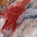 Red Abstract Brushstrokes Plakat / 50x50