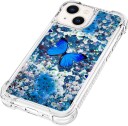 Trolsk Mobildeksel med Flytende Glitter Sommerfugl (iPhone 15 Pro)