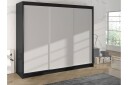 Cyria Garderobe 200x215 cm - Hvit/Svart