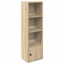 Bokhylle sonoma eik 31x24x102 cm konstruert tre