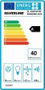Silverline Diamond Ada 60 cm Fritthengende Ventilator i Rustfritt Stål med LED-belysning