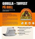 Gorilla Gaffateip Sølv 48mm x 32m - Ekstra Sterk for Ujevne Overflater