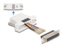 Delock D-Sub 25 Pins Sokkel Til Rj45 Sokkel Monteringssett Hvit