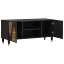 TV skap Svart 105 x 33 x 46 cm Massiv mango tre
