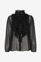 Saint Tropez - Bluse LiljaSZ Crinkle LS Shirt - Svart
