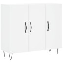 vidaXL Skjenk hvit 90x34x80 cm konstruert tre