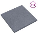 vidaXL Fallbeskyttelsesfliser 18 stk. Grå 50 x 50 cm Gummi