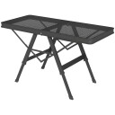 Campingbord, høydejusterbart, sammenleggbart bord med metallgitter, sammenleggbart hagebord laget av aluminium, lett, multifunks