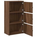 Bokhylle brun eik 40x24x77 cm konstruert tre