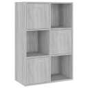 vidaXL Oppbevaringsskap gr? sonoma 60x29,5x90 cm