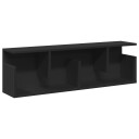 Veggskap 100x20x30 cm svart konstruert tre