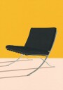 Barcelona Chair By Mies Van Der Rohe Plakat / 70x100cm