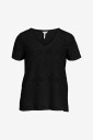 Object Topp objFeodora S/sS V neck Top Svart