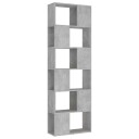 vidaXL Bokhylle/romdeler betonggr? 60x24x186 cm sponplate