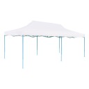 vidaXL Foldbart popup festtelt med sidevegger 3x6 m stål hvit