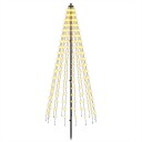 vidaXL LED juletre 165 cm 270 LED-lys Varmhvit Jern Svart
