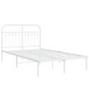  Sengeramme i metall med hodegavl hvit 120x200 cm 8721102645365