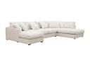 Rossita Lyx 5 seters venstrevendt U formet ekstra dyp sofa med divan og sjeselong i manchester   Naturhvit