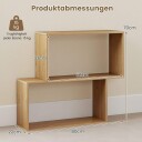 3 etasjes geometrisk bokhylle – tre 2 kubehyller naturlig
