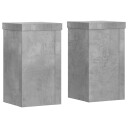  Plantestativer 2 stk betonggrå 10x10x18 cm konstruert tre