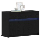 vidaXL TV-skap 91 x 34 x 61 cm Svart eik Konstruert tre