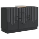  Serviesskap med skuff Svart 89 x 34,5 x 57 cm Konstruert tre