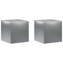 vidaXL Planteholder 2 pcs Sølv 40 x 40 x 40 cm Rustfritt stål