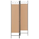 vidaXL 3-panel romdeler Beige 120 x 180 cm Stoff