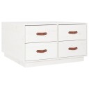 vidaXL Salongbord hvit 80x80x45 cm heltre furu