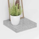 vidaXL Flytende vegghyller 2 stk betonggr? 23x23,5x3,8 cm MDF
