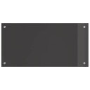 vidaXL Kjøkkenbakplate Mørke grå 80 x 40 x 0,6 cm herdet glass
