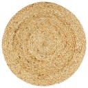 vidaXL Bordmatter 6 stk vanlig naturell 38 cm rund jute