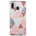 INCOVER Samsung Galaxy A30 Fleksibelt Plast Deksel - Rosa Marmor
