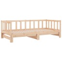 vidaXL Uttrekkbar dagseng 90x200 cm heltre furu 8721012122765