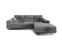 Klinka Sovesofa med Divan Høyre   Lær/Grå