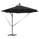  Kantilever bananparasol med lås Svart 294 x 294 x 248 cm