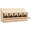 vidaXL Hekkeboks 5 rom 117x33x54 cm heltre furu