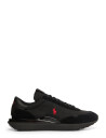 Polo Ralph Lauren Train 89 Suede & Oxford Sneaker   Black   42.5