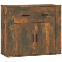 vidaXL Skjenk røkt eik 80x33x70 cm konstruert tre