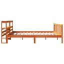  Sengeramme med hodegavl voksbrun 200x200 cm heltre furu 3305783